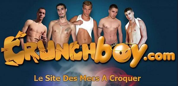  the gang bang of DAMIEN CROSSE with his friends for Crunchboy